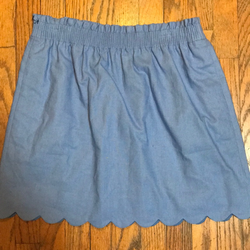 J by JCrew Linen Scalloped skirt